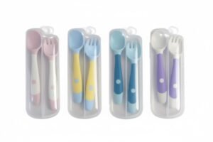 شوكة ومعلقه سليكون بجراب شيكو 